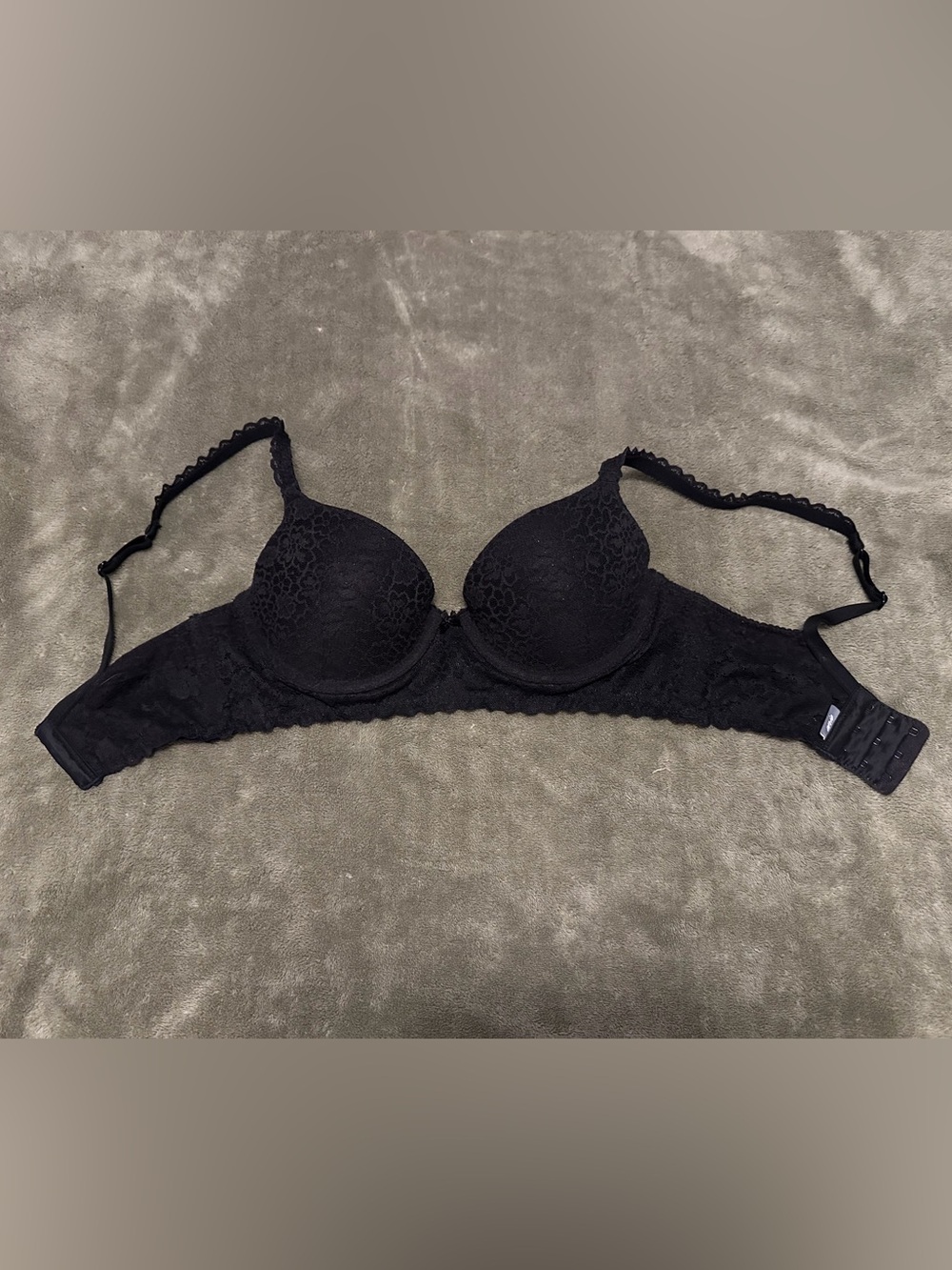 Aerie Black Lace Bra with Bow Detail 30D